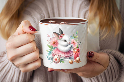 Bunny is Drinking Juice Sublimation Clipart Sublimation SVGArt 