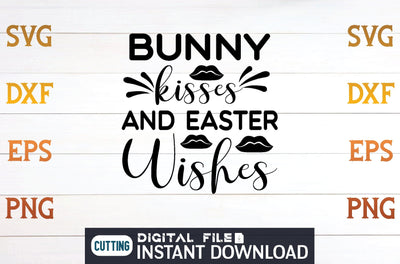 Bunny Kisses And Easter Wishes svg SVG designer krishna 