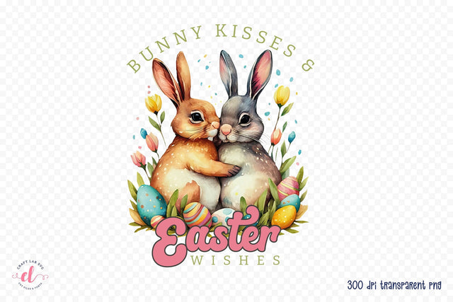 Bunny Kisses & Easter Wishes Sublimation Sublimation CraftLabSVG 