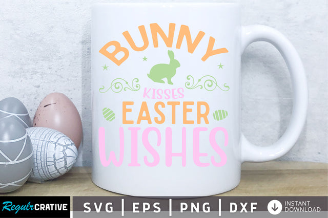 Bunny kisses easter wishes Svg Design SVG Regulrcrative 