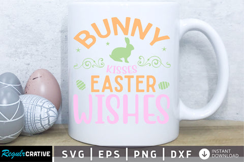 Bunny kisses easter wishes Svg Design SVG Regulrcrative 
