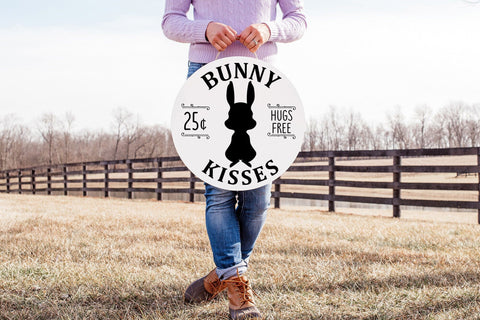 Bunny Kisses - Farmhouse Easter Sign SVG SVG CraftLabSVG 