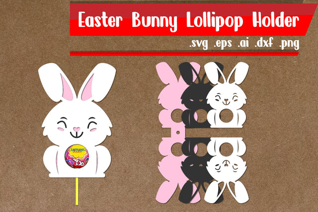 Bunny Lollipop Holders | Easter Lollipop Holders 3D Paper zafrans studio 
