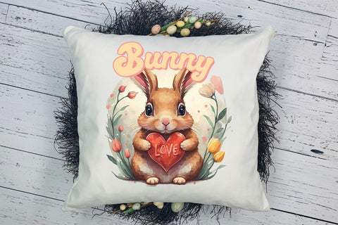 Bunny Love, Easter Sublimation Design Sublimation CraftLabSVG 