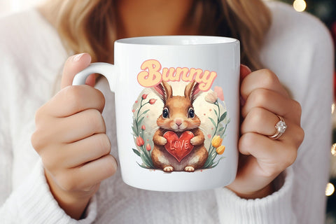 Bunny Love, Easter Sublimation Design Sublimation CraftLabSVG 