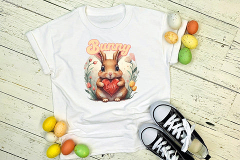 Bunny Love, Easter Sublimation Design Sublimation CraftLabSVG 