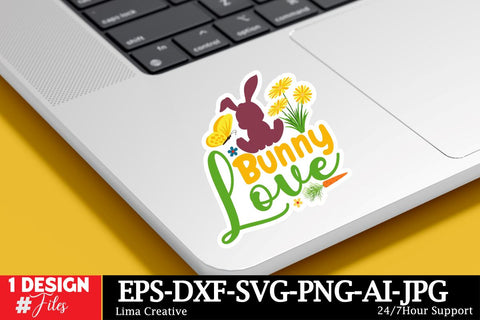 Bunny LOve Sticker Sticker ,Easter SVG ,Easter Bunny Sticker PNG,Easter Sublimation,Rabbit Silhoutee,EAster SVG Cut File,Easter Sticker Bundle SVG Insomnia Std 