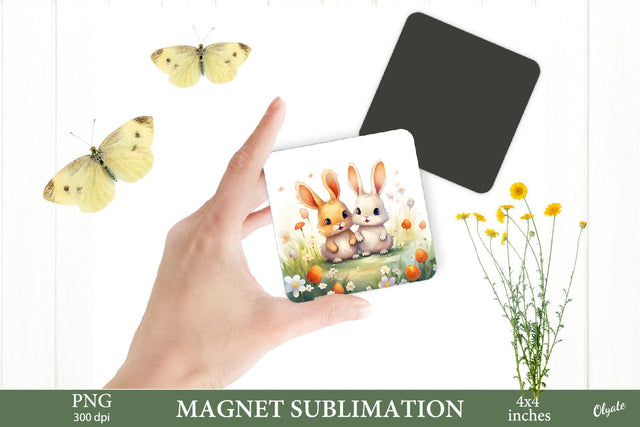 Bunny Magnet Sublimation PNG. Easter Bunny Sublimation PNG Sublimation Olga Terlyanskaya 