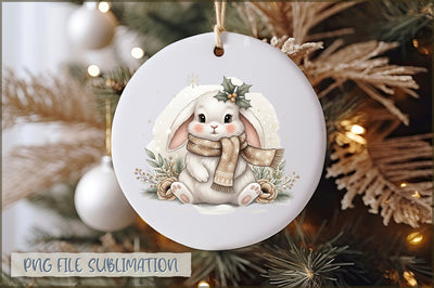 Bunny My First Christmas 2025 Ornament Sublimation Shetara Begum 