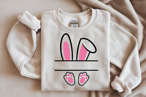 Bunny Name Frame SVG: Easter Rabbit Ears Clipart SVG DesignDestine 