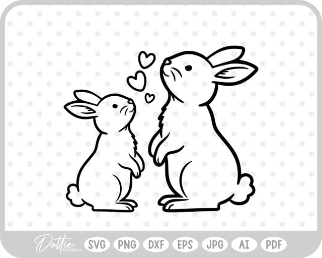 Bunny Rabbit SVG DottieDigitals 