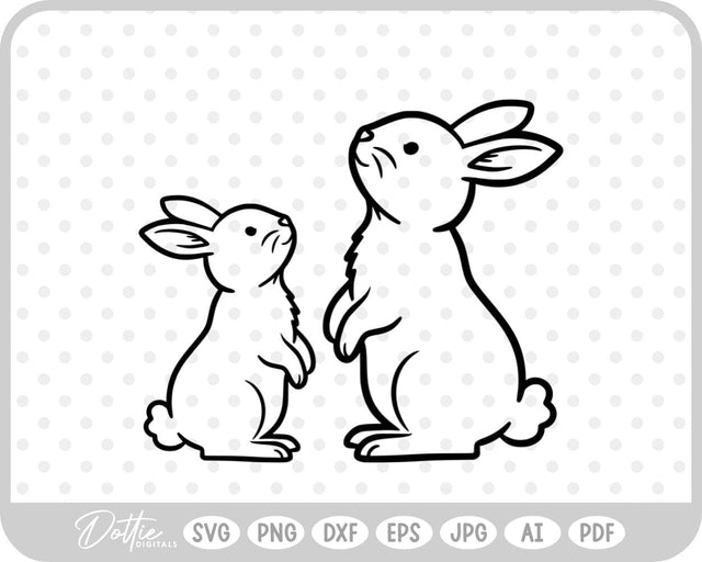 Bunny Rabbit SVG DottieDigitals 
