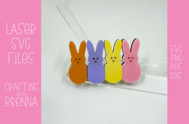 Bunny Spring Hair Clip, Laser SVG File SVG Crafting With Brenna 