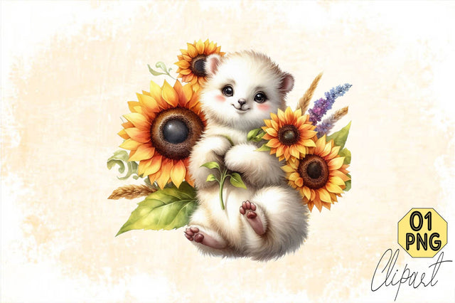 Bunny Sunflower Sublimation Clipart Bundle Sublimation SVGArt 