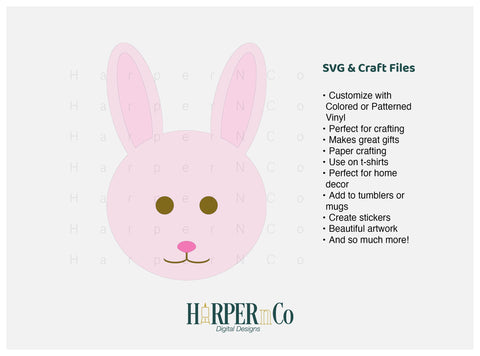 Bunny SVG PNG Cut EPS File SVG HarperNCo 