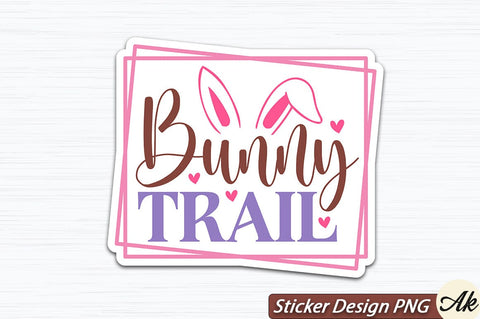 Bunny Trail SVG And Sticker PNG Design SVG akazaddesign 