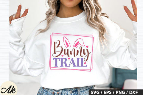 Bunny Trail SVG And Sticker PNG Design SVG akazaddesign 