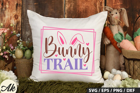 Bunny Trail SVG And Sticker PNG Design SVG akazaddesign 