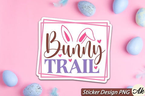 Bunny Trail SVG And Sticker PNG Design SVG akazaddesign 