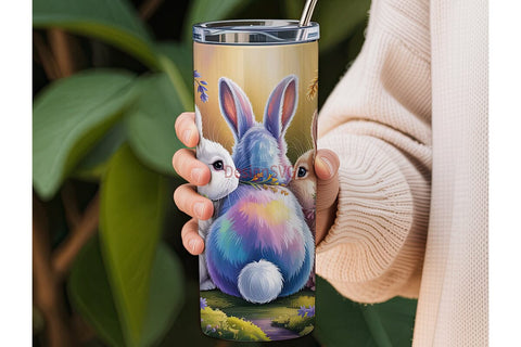 Bunny Trio 20oz Tumbler Wrap Sublimation DesignSVG 