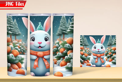 Bunny Tumbler Wrap|Easter Tumbler Wrap PNG Files Sublimation zafrans studio 