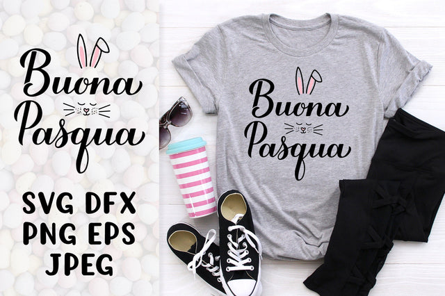 Buona pasqua SVG. Happy Easter in Italian. Easter card SVG LaBelezoka 