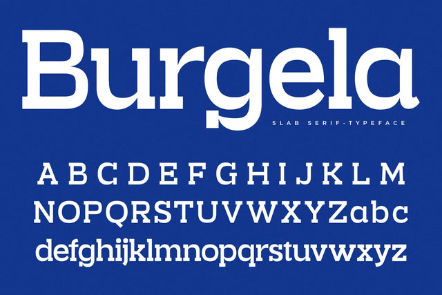 Burgela - Slab Serif Typeface Font Letterena Studios 