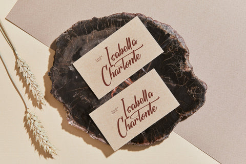 Burgundy Deception - Modern Bold Script Font Letterena Studios 