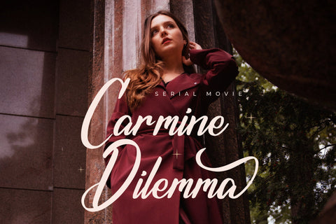 Burgundy Deception - Modern Bold Script Font Letterena Studios 