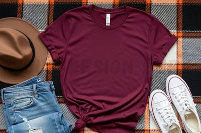 Burgundy t-shirt mockup design Mock Up Photo Designangry 