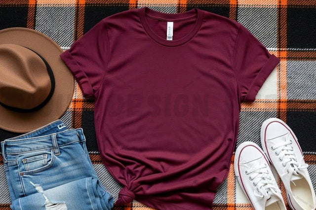 Burgundy t-shirt mockup design Mock Up Photo Designangry 