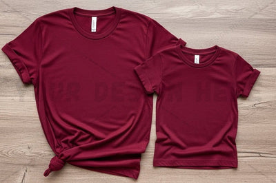 Burgundy t-shirt mockup design Mock Up Photo Regulrcrative 