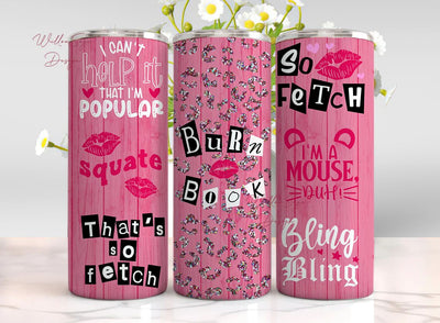 Burn book 20 oz skinny tumbler png sublimation design download, tumbler wrap png, 20 oz tumbler designs, tumbler png download Sublimation WillowSageDesign 