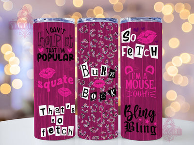 Burn Book 20oz Tumbler Wrap Sublimation Design, Straight Tapered Tumbler Wrap, Mean Girls Tumbler Png, Instant Digital Download Sublimation SvggirlplusArt 
