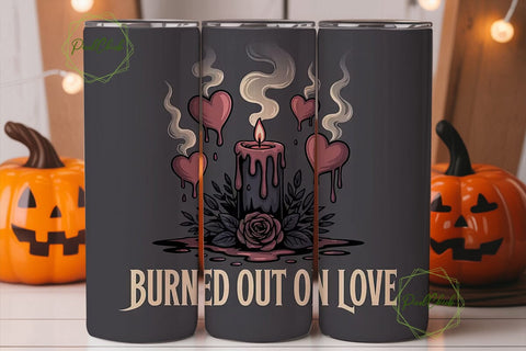 Burned Out Love Tumbler Wrap Sublimation PixelChick 