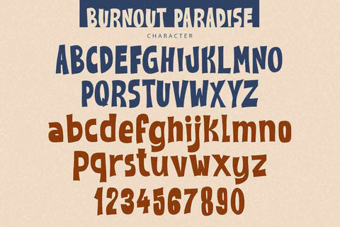 Burnout Paradise - Display Font Font Alpaprana Studio 