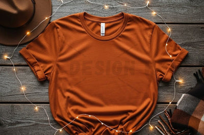 Burnt orange t-shirt mockup design Mock Up Photo Designangry 