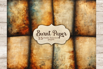Burnt Paper Junk Journal Pages | Distressed Paper SVG GlamArtZhanna 