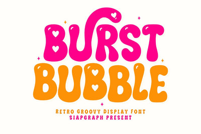 Burst Bubble - Retro Groovy Font Font Masyafi Studio 