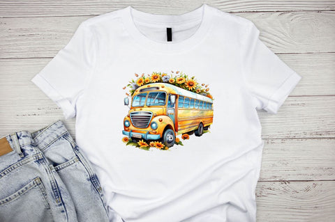 Bus School Sublimation Clipart Bundle Sublimation Designangry 