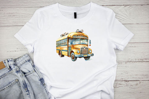 Bus School Sublimation Clipart Bundle Sublimation Designangry 