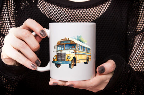 Bus School Sublimation Clipart Bundle Sublimation Designangry 