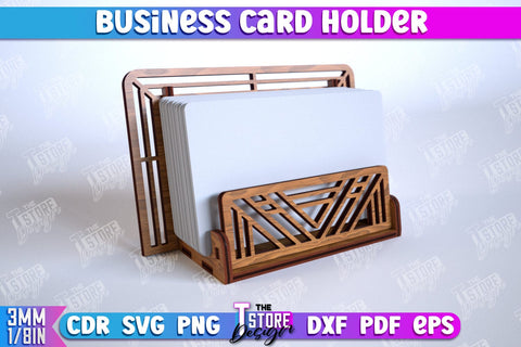 Business Card Holder Bundle | Office Accessory | Business Card Stand | CNC Files SVG The T Store Design 