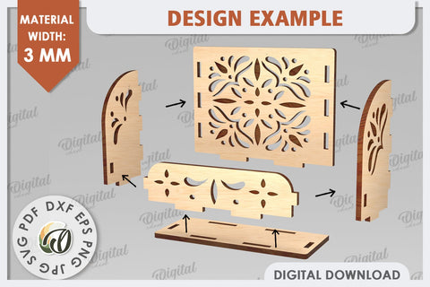 Business Card Holder Laser Cut Design. Wood Organizer SVG SVG Evgenyia Guschina 