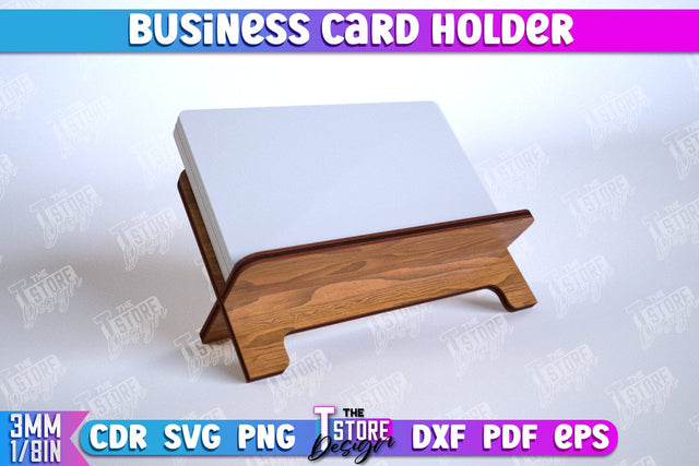 Business Card Holder | Office Accessory | Business Card Stand | CNC File SVG The T Store Design 