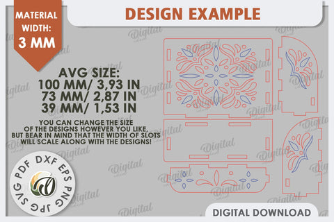Business Card Holders Laser Cut Bundle. Wood Organizers SVG SVG Evgenyia Guschina 