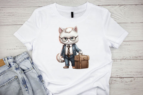 Business Cat Sublimation Clipart Bundle SVG Designangry 