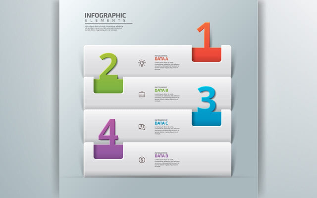 Business infographic white piece of paper process with square template design with icons and 3 options or steps. SVG naemmiah021 