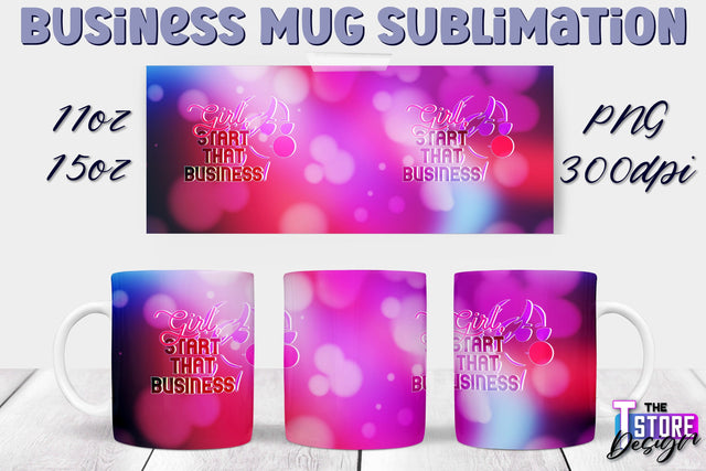 Business Mug Sublimation | 11 oz 15 oz Mug | PNG File Sublimation The T Store Design 