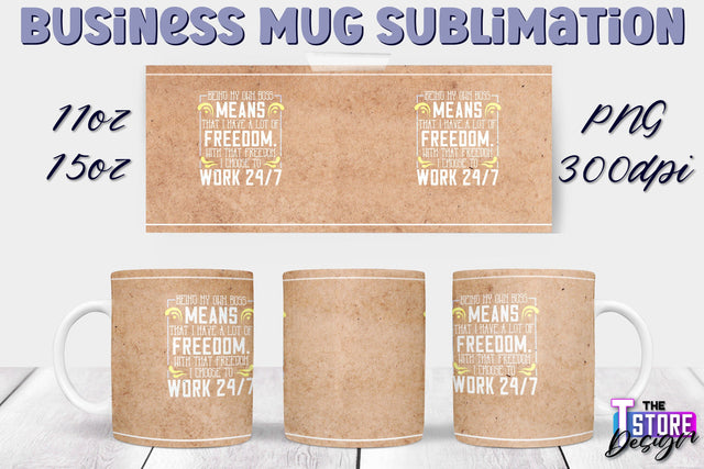 Business Mug Sublimation | 11 oz 15 oz Mug | PNG File Sublimation The T Store Design 